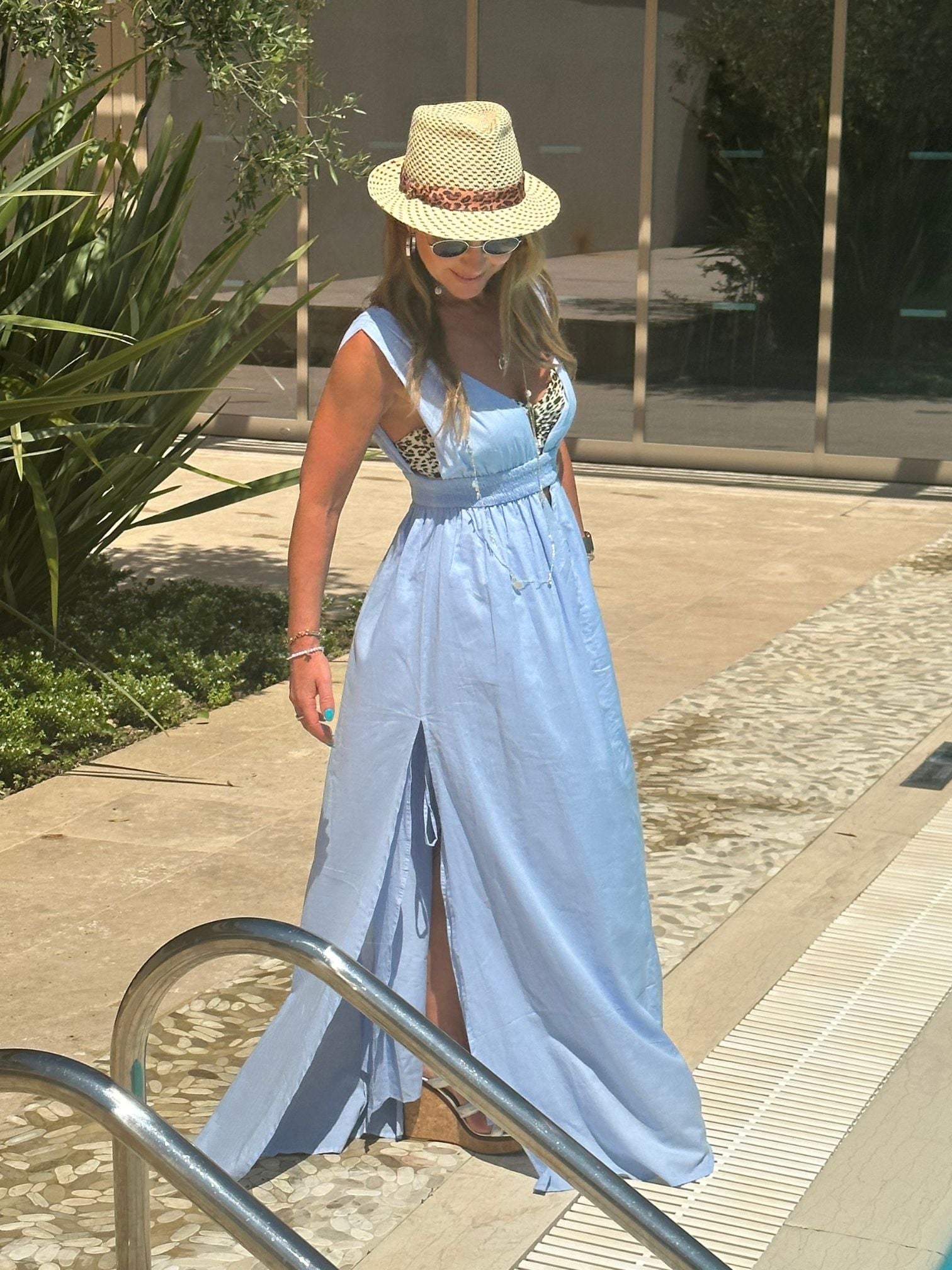 'MAMOUNIA' MAXI DRESS IN SKY BLUE