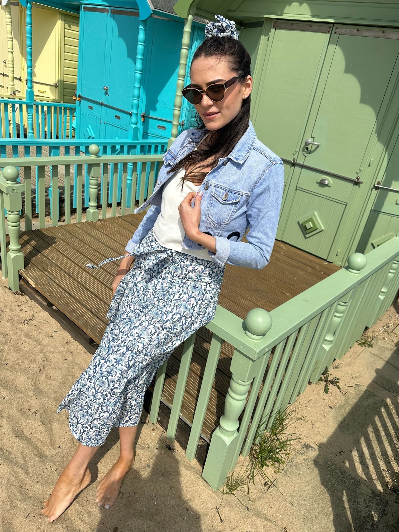 'BEACH TO BAR' SKIRT PERIWINKLE BLUE